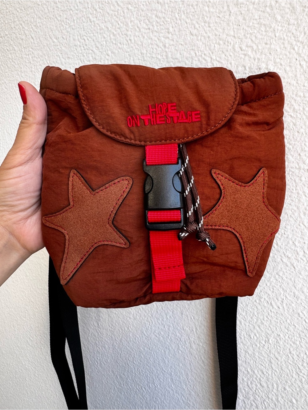 J-Hope Hope on the Stage Crossbody Bag in Rust Brown with Red accents (HYBE)